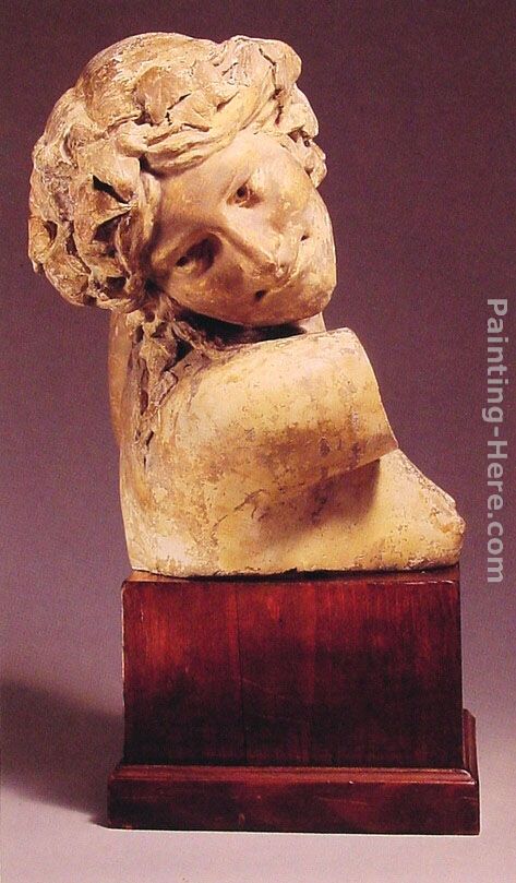 Study of a Bacchante aux vignes painting - Jean-Baptiste Carpeaux Study of a Bacchante aux vignes art painting